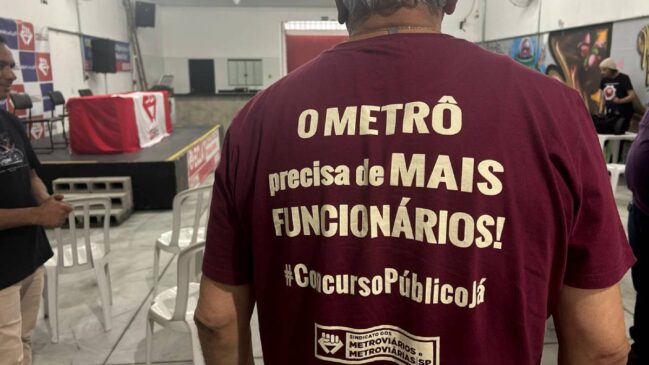 Sindicato dos Metroviários promove assembleia para discutir estado de greve
