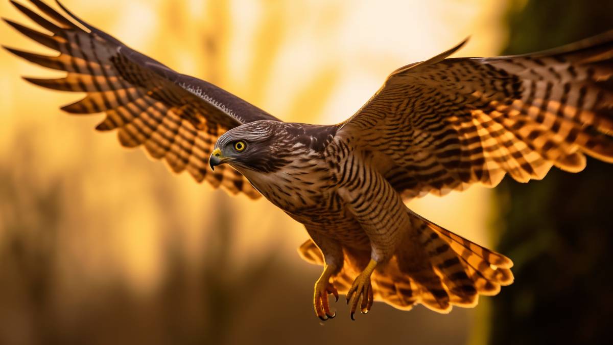 Considerada a ave mais veloz do mundo, o Falcão-peregrino pode chegar ate 320 km/h. Foto: Freepik