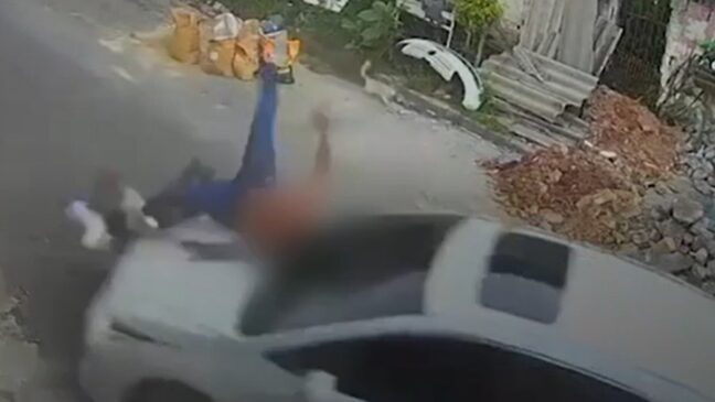 Imagens registraram momento em que vereadora atropelou namorado