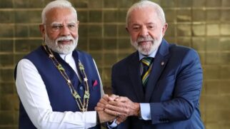 Presidente Lula e o primeiro-ministro da Índia, Narendra Modi (Foto: Marcelo Camargo/Agência Brasil)