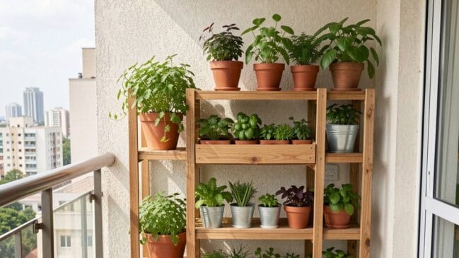 O cultivo de plantas em varandas é um habito comum em apartamentos (Foto: Freepik)
