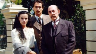 Giuliana (Ana Paula Arósio), Francesco (Raul Cortez) e Marco Antônio (Marcello Antony)