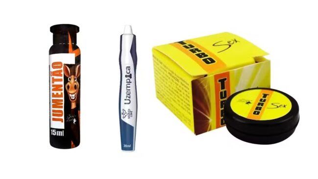 'Jumentão', 'Uzempica' e 'Turbo Gel' foram alguns dos produtos proíbidos
