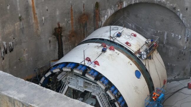 Tatuzão utilizado nas obras da Linha-6 Laranja