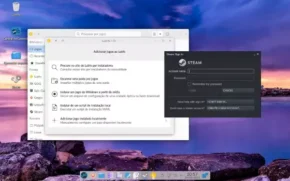 Sistema operacional big Linux rodando steam