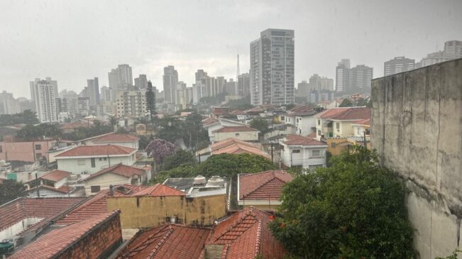 Chuva forte atingiu a cidade de São Paulo neste domingo