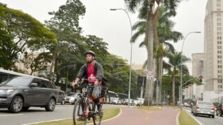 A ciclovia da avenida Faria Lima é uma das mais utilizadas