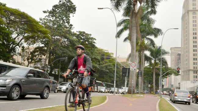A ciclovia da avenida Faria Lima é uma das mais utilizadas