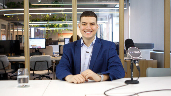 Prefeito de Caçapava, Yan Lopes (Podemos), durante entrevista exclusiva à Gazeta