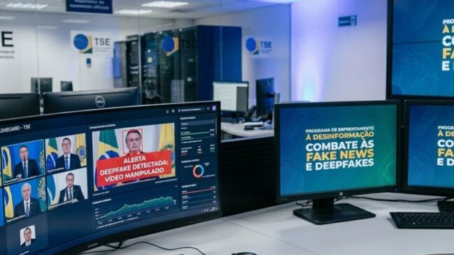 Aprenda a identificar falhas técnicas e sinais de manipulação por IA em vídeos de candidatos nas Eleições 2026.