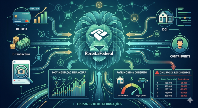 Malha fina identifica discrepâncias entre o luxo pessoal e o ganho declarado