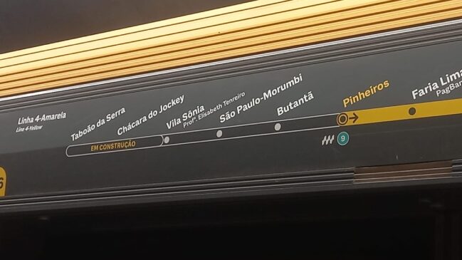 Novo modelo conta com os nomes das futuras estações Chácara do Jóckey e Taboão da Serra