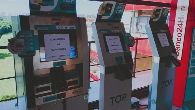 Todas as máquinas de recarga do cartão TOP, estavam fora de operação