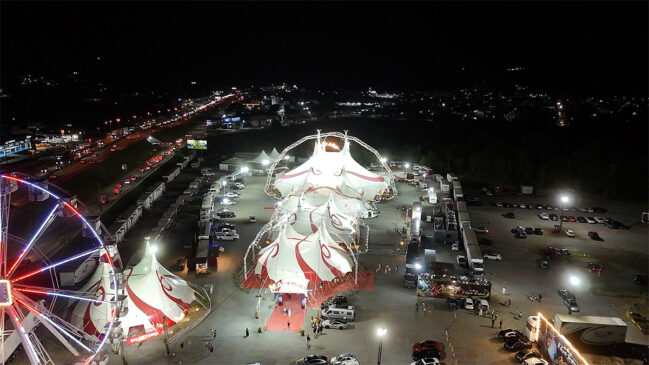 Considerado o maior circo itinerante da América Latina, o Mirage reúne mais de 200 profissionais e cerca de 1.200 toneladas de equipamentos