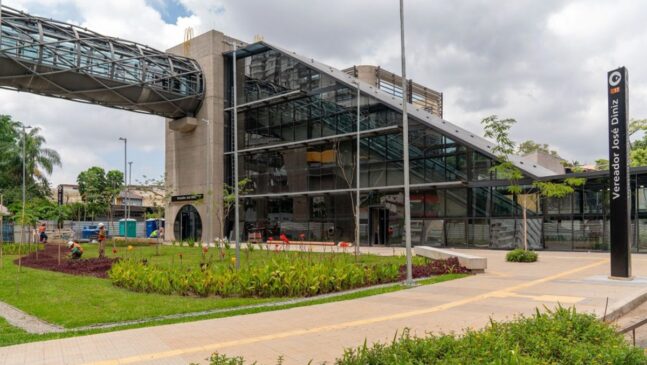 Estação Vereador José Diniz já tem mais de 99% das obras civis prontas