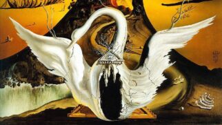 A obra Bacchanale, criada em 1939, integra os "balés de Salvador Dalí" e soma mais de 600 m² em 13 painéis