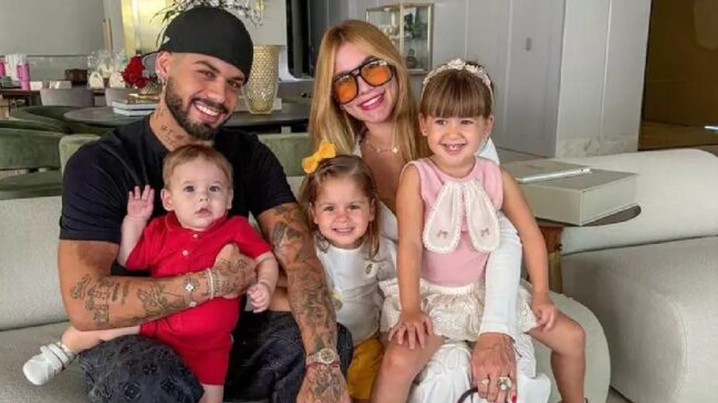 Virginia e Zé Felipe são pais de três filhos: Maria Alice, Maria Flor e José Leonardo