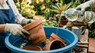 Mistura caseira dissolve sais acumulados no vaso e reduz o risco de doenças que podem prejudicar as plantas