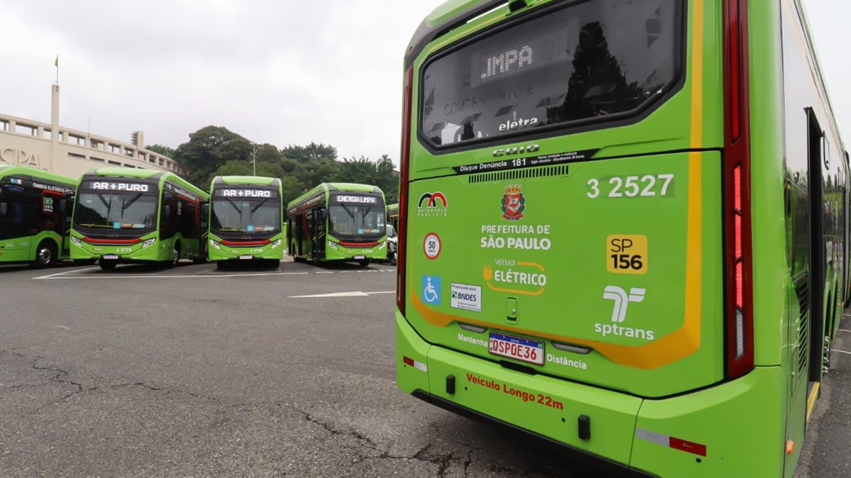 Novos ônibus elétricos entregues em SP nesta semana
