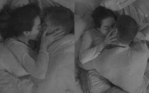 Jonas e Jordana vivem momento íntimo e tentam esconder da casa