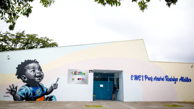 Agenda da Caravana 3D incluiu visita à Escola Municipal de Educação Infantil Professor André Rodrigo Ataliba, em Taubaté, no Vale do Paraíba