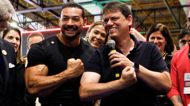 Tarcísio durante abertura oficial do evento, na última sexta