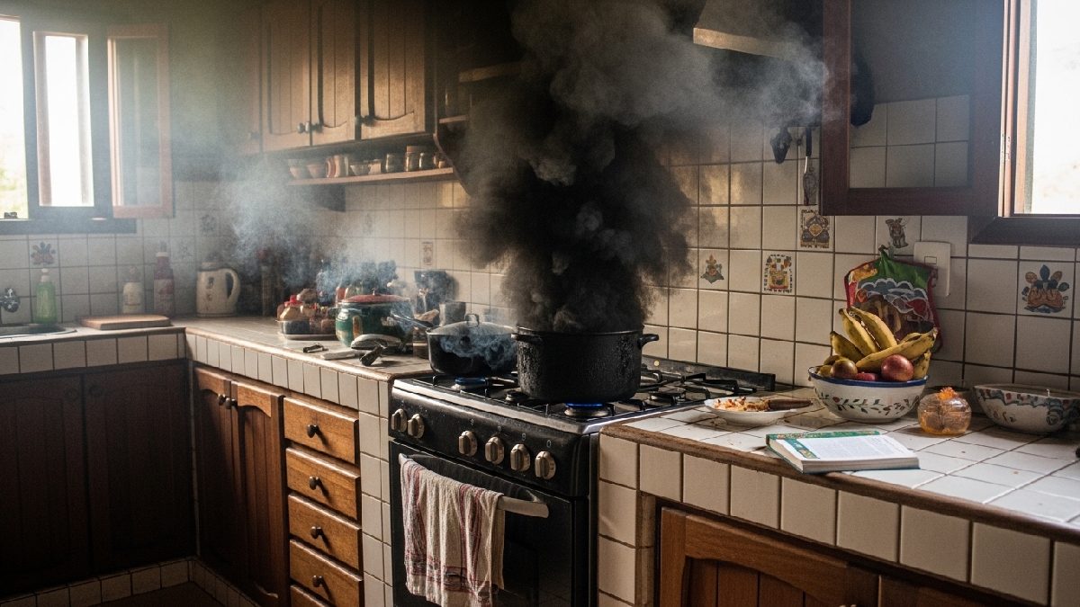 Abrir janelas, remover resíduos e limpar fogão, bancadas e panos é o caminho mais eficiente para acabar com o odor de queimado e evitar que a fumaça fique impregnada no ambiente.