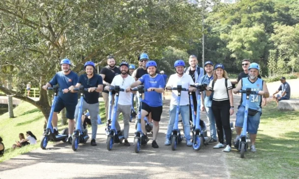 Estreia do serviço de patinetes elétricos na cidade do ABC Paulista