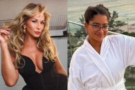 Lívia Andrade explica cara feia para ex-BBB Milena no Huck