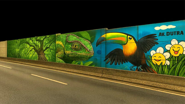 A RioSP, uma empresa Motiva, realiza o Projeto Grafite em parceria com a Prefeitura de Guarulhos e artistas da cidade