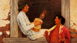 O Violeiro, de 1899, retrata a viola caipira como símbolo da cultura popular ligada ao interior paulista