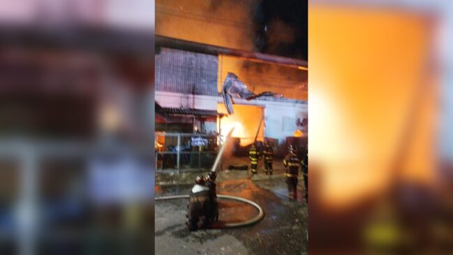 Bombeiros utilizam três frentes de trabalho para controlar as chamas