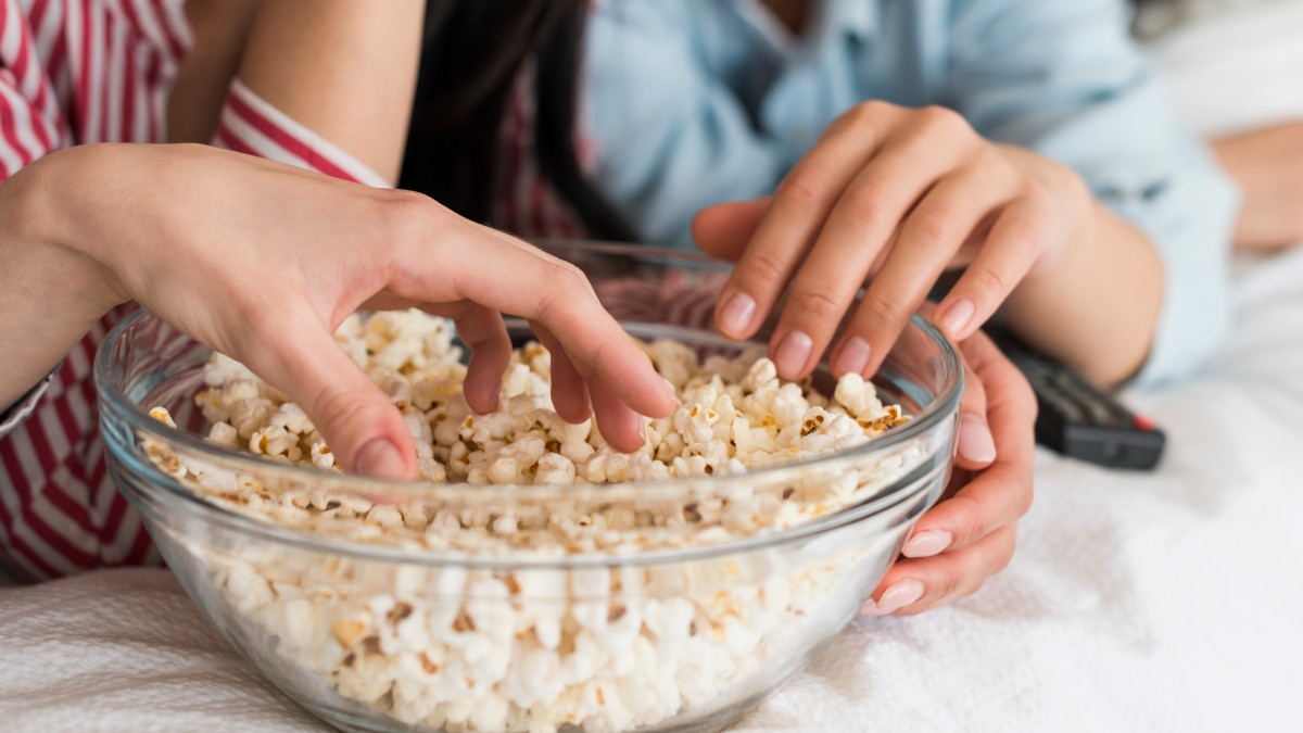 A pipoca natural é considerada um grão integral não processado