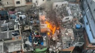 Acidente aconteceu na rua Floresto Bandecchi, em uma área próxima à rua Dr. Benedito de Moraes