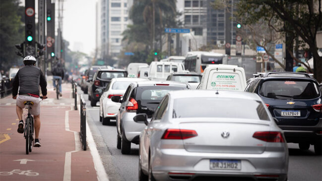 Zona sul lidera o congestionamento com 34% de toda cidade