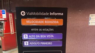 Trens da linha 5-Lilás apresentaram intervalos longos entre as viagens