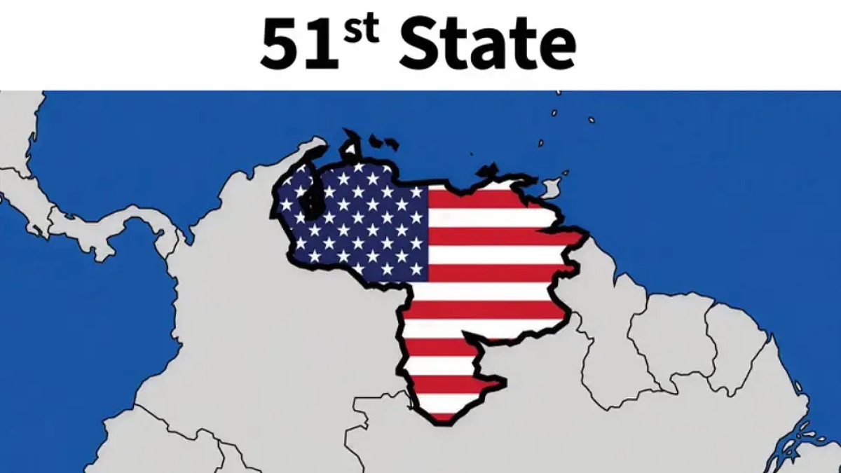 Ilustração publicada por Donald Trump mostra Venezuela como 51&ordm; estado americano