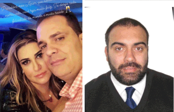 A empresária Anne Cipriano Frigo e o namorado Vitor Lúcio Jacinto; ao lado, o corretor de imóveis Carlos Alex Ribeiro de Sousa