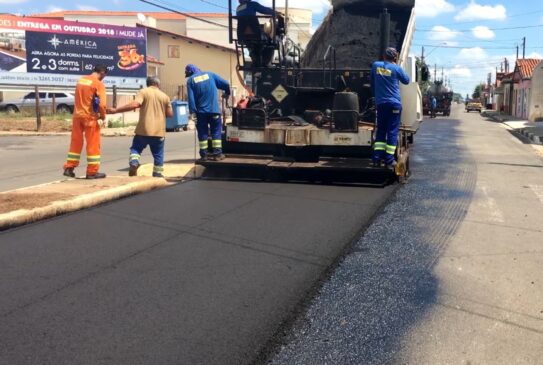 Recapeamento da avenida foi realizado na última semana