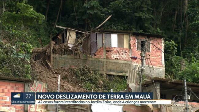 Forte chuva castigou áreas de risco já conhecidas, como o Jardim Zaíra em Mauá, na Grande SP