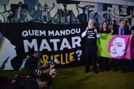 A bancada do PSOL realizou um ato na Câmara dos Deputados em homenagem à vereadora