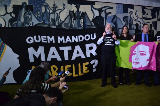 A bancada do PSOL realizou um ato na Câmara dos Deputados em homenagem à vereadora