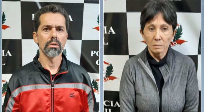 Écio Pilli Júnior, 47, e Marina Okido,65, usaram os documentos da vítima para abrir conta em banco