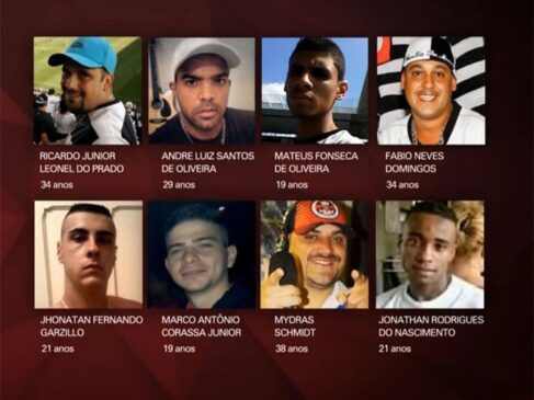 Os oito integrantes da torcida corintiana mortos em abril de 2015