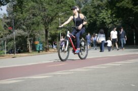 Usuária no Parque Ibirapuera; juiz entendeu que, com bicicletário no local, o município assumiu o dever de guardar os bens