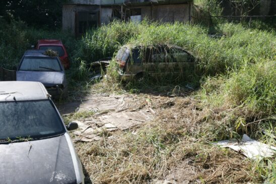 Terreno particular fica na rua João Della, na altura do número 150 no Jardim Maria Rosa, em Taboão