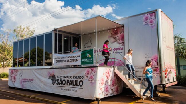 Carreta Mulheres de Peito atende em Poá