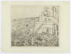 Obra 'III Classe e Marinheiro'; Segall reproduzia em suas gravuras o sofrimento de judeus imigrantes que vinham para o Brasil