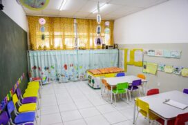 Escola de São Caetano do Sul, no ABC recebeu troca de piso e azulejo, forro das salas, pintura interna, externa e de piso externo