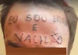 Em maio de 2017, o jovem teve a testa tatuada em São Bernardo do Campo, após roubar uma bicicleta